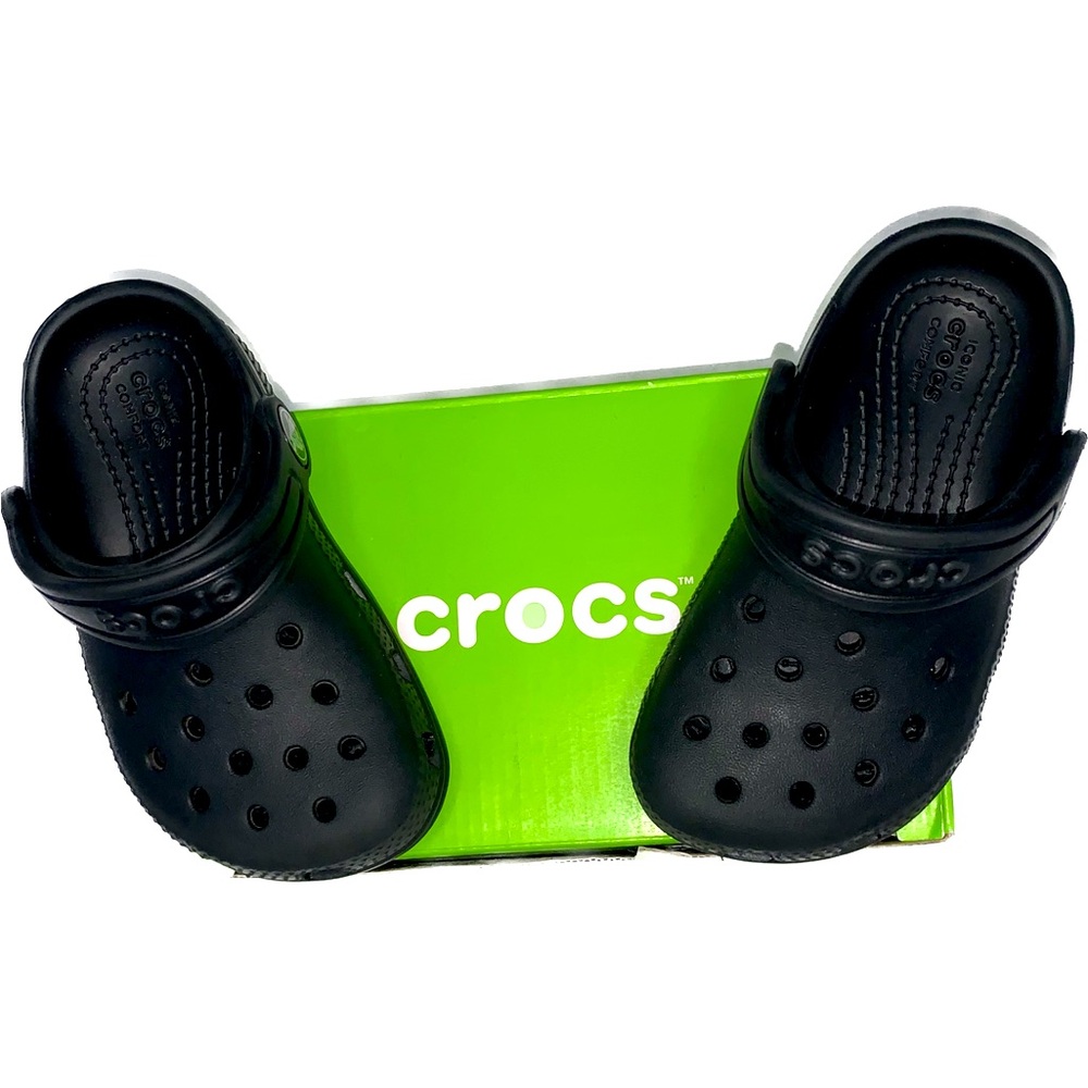 NWT Crocs clogs Toddler size C8 black